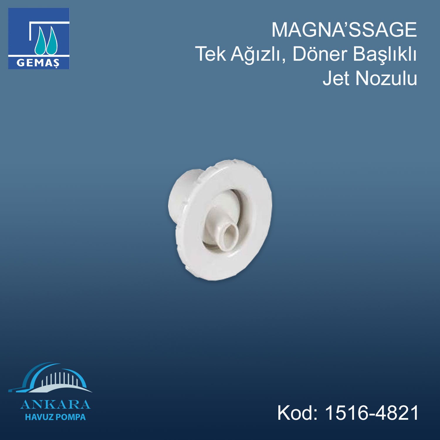 MAGNA'SSAGE Tek Ağızlı Döner Başlıklı Jet Nozulu