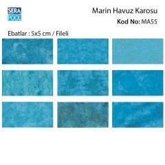 Marin (5x5 cm / Fileli) Porselen Karo - m² 'si