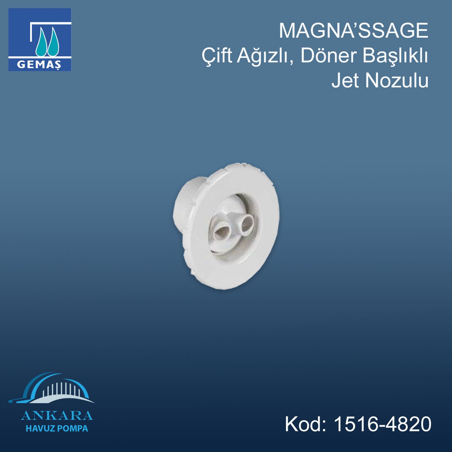 MAGNA'SSAGE Çift Ağızlı Döner Başlıklı Jet Nozulu