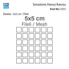 Serastone (5x5 cm / Fileli) Porselen Karo - m² 'si