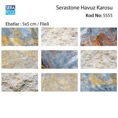 Serastone (5x5 cm / Fileli) Porselen Karo - m² 'si
