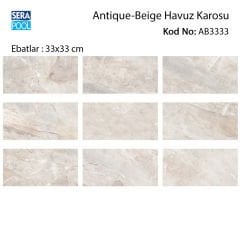 Antique Beige (33x33 cm) Porselen Karo - m² 'si