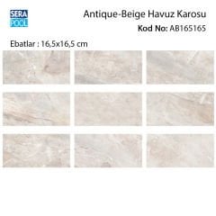 Antique Beige (16,5x16,5 cm) Porselen Karo - m² 'si