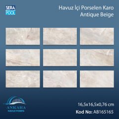 Antique Beige (16,5x16,5 cm) Porselen Karo - m² 'si