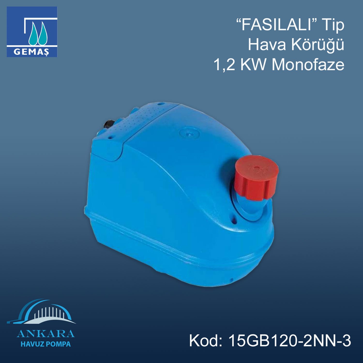 FASILALI Tip Hava Körüğü 1,2 KW Monofaze