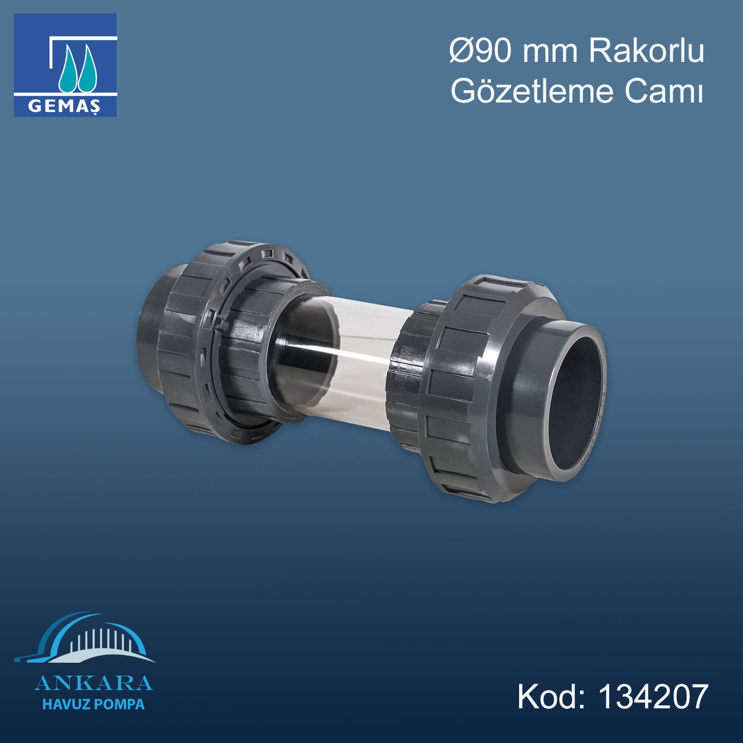 Ø90 mm Rakorlu Gözetleme Camı