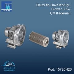 Daimi tip Hava Körügü Blower 3 Kw Çift Kademeli