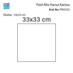 Pool Mix (33x33 cm) Porselen Karo - m² 'si