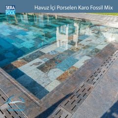 Fossil Mix (33x66 cm) Porselen Karo - m² 'si